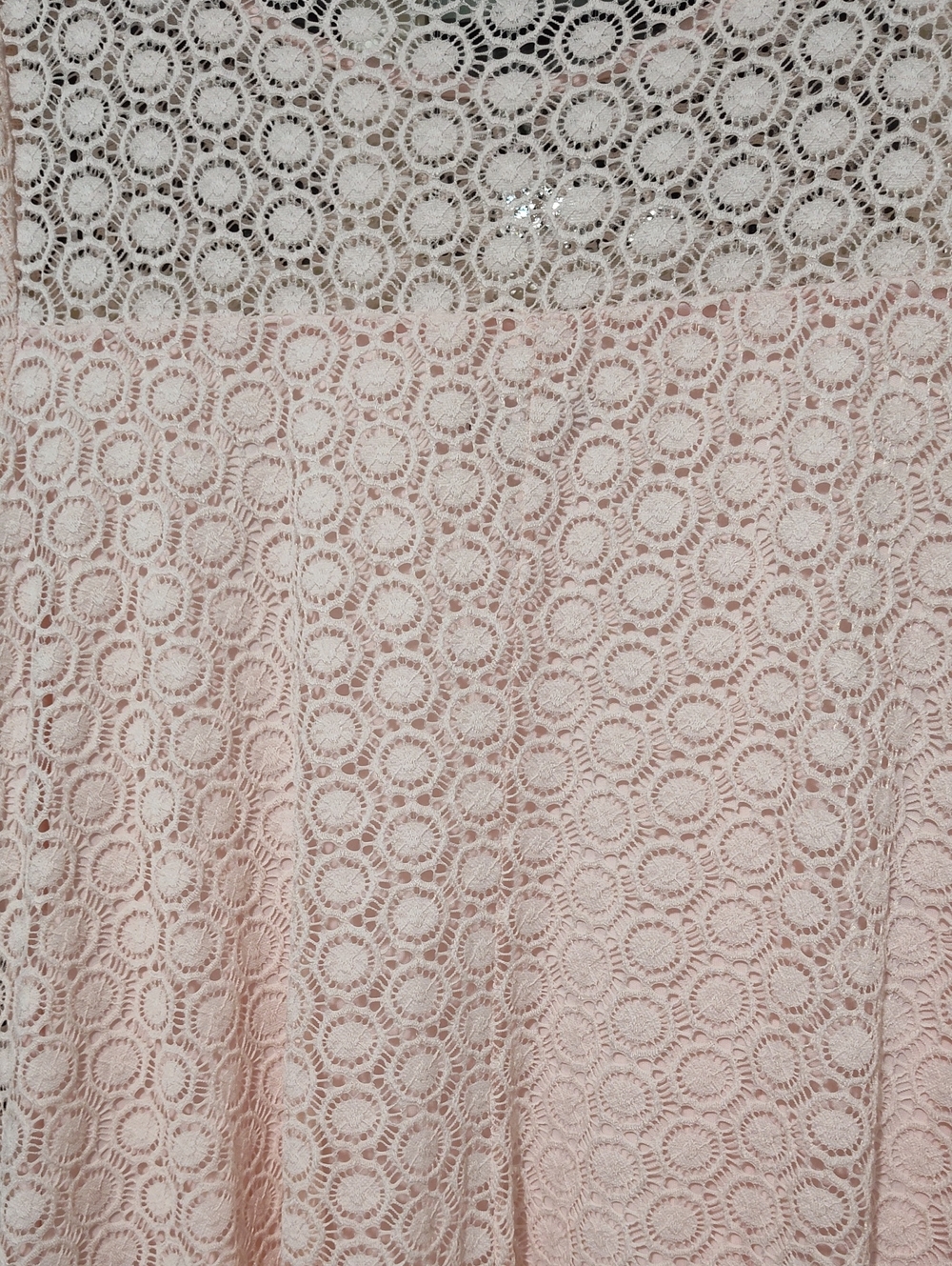 Lane Bryant Blush Pink Lace Overlay Dress, Size 14-16 - Picture 5 of 9